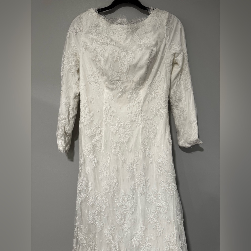 Merry’s Wedding Gown Dress New With Tags NWT Long Sleeve Long Gown Lining 12
